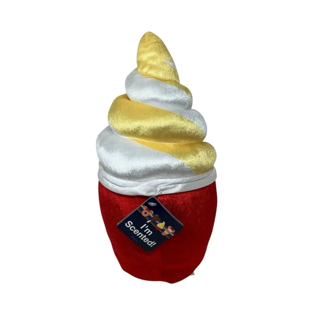 Disney Parks Dole Whip Scented Plush Pillow 15”‎ Ice Cream Swirl Stuffed Novelty
